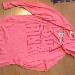 Victoria secret pink long with hood
